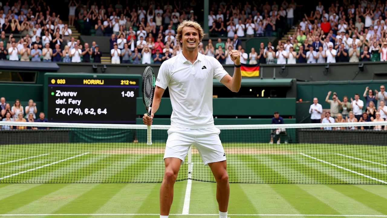Zverev domina Fery e alcança sua primeira final em Wimbledon