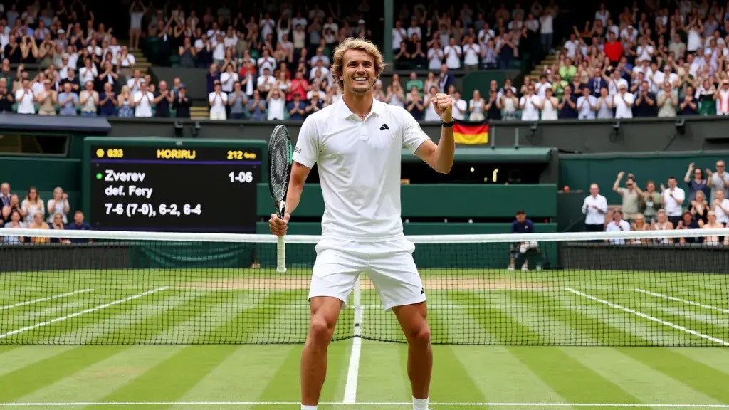 Zverev domina Fery e alcança sua primeira final em Wimbledon